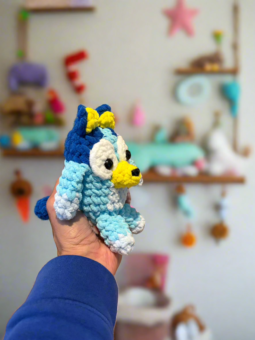 Crochet Blue and Orange Dogs