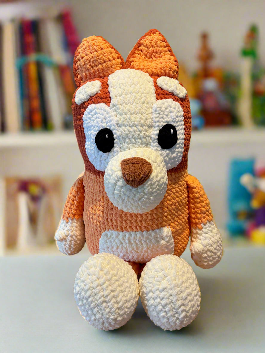 Crochet Blue and Orange Dogs