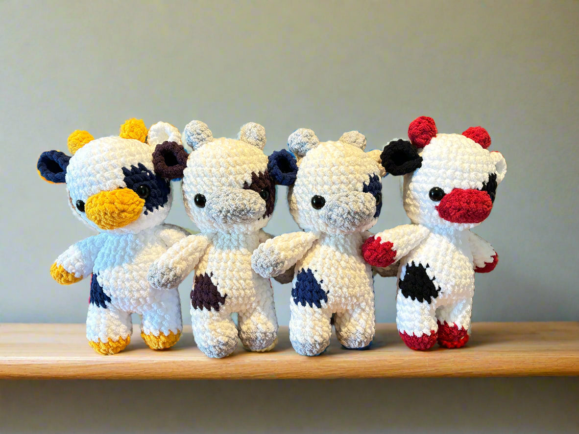 Crochet Colored Cows