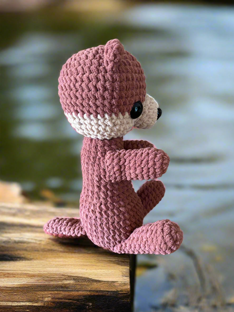 Crochet Otter with baby