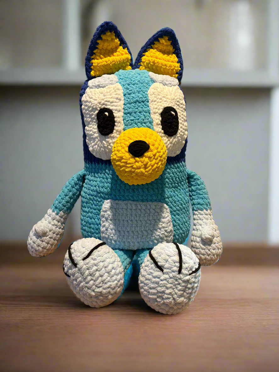 Crochet Blue and Orange Dogs