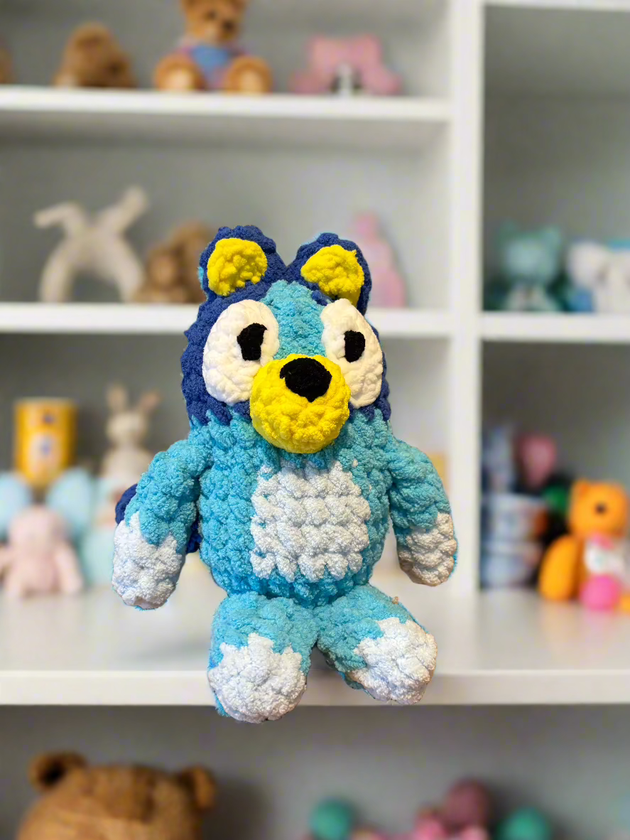 Crochet Blue and Orange Dogs