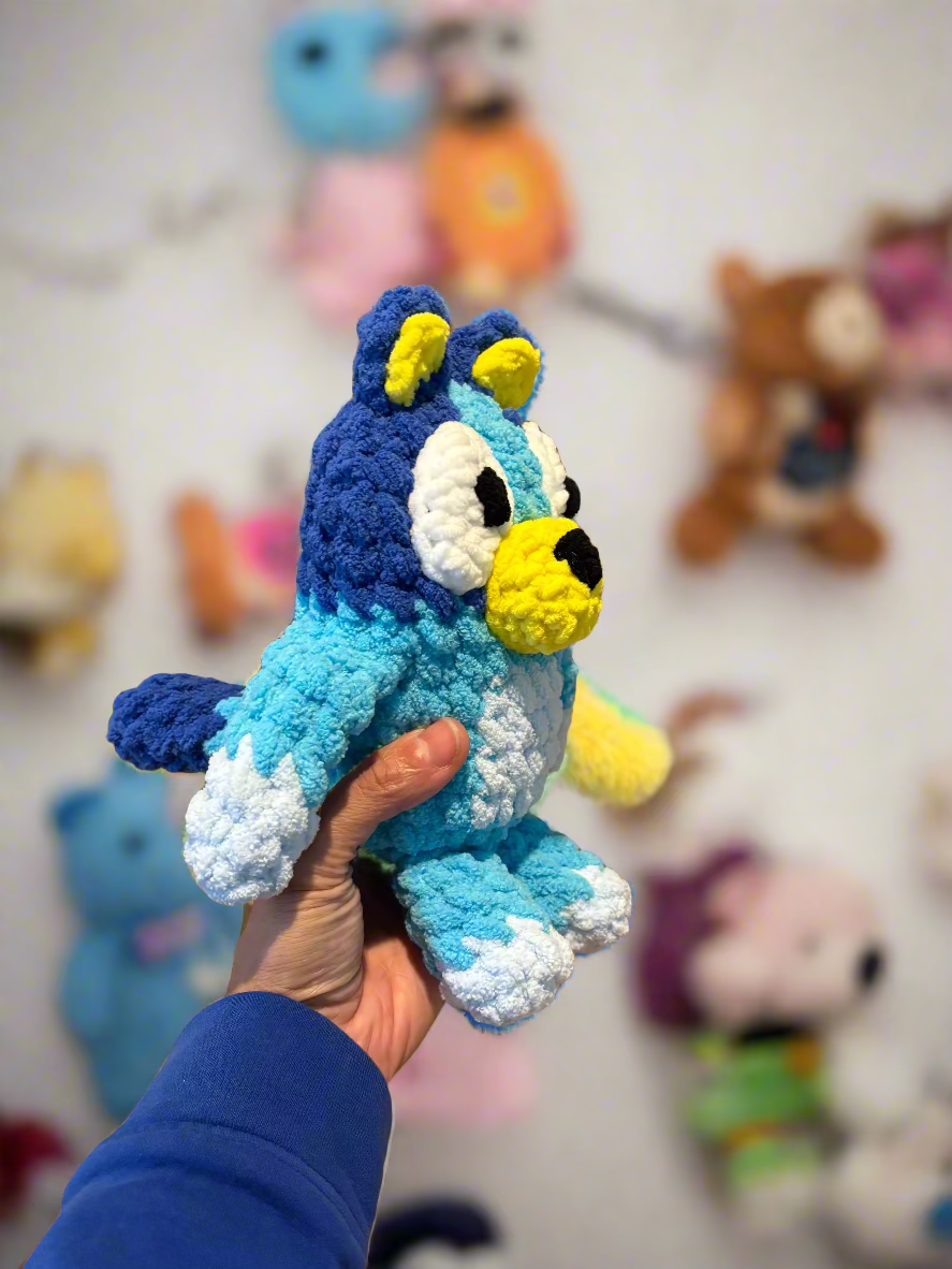 Crochet Blue and Orange Dogs