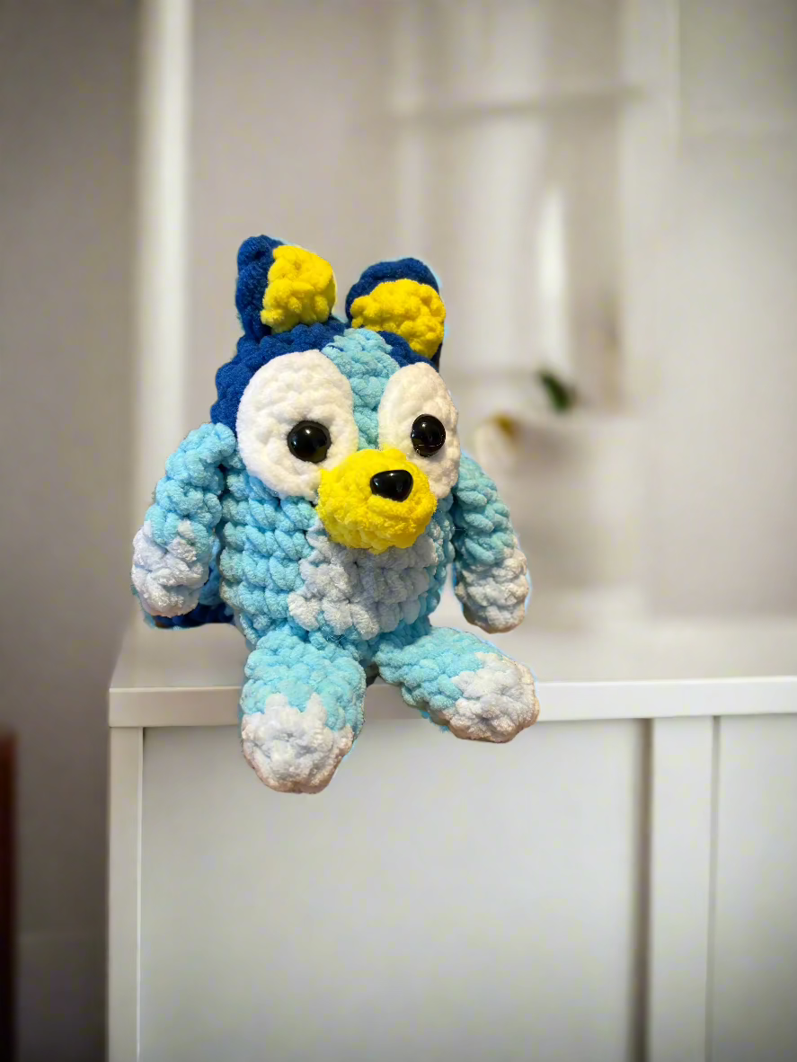 Crochet Blue and Orange Dogs