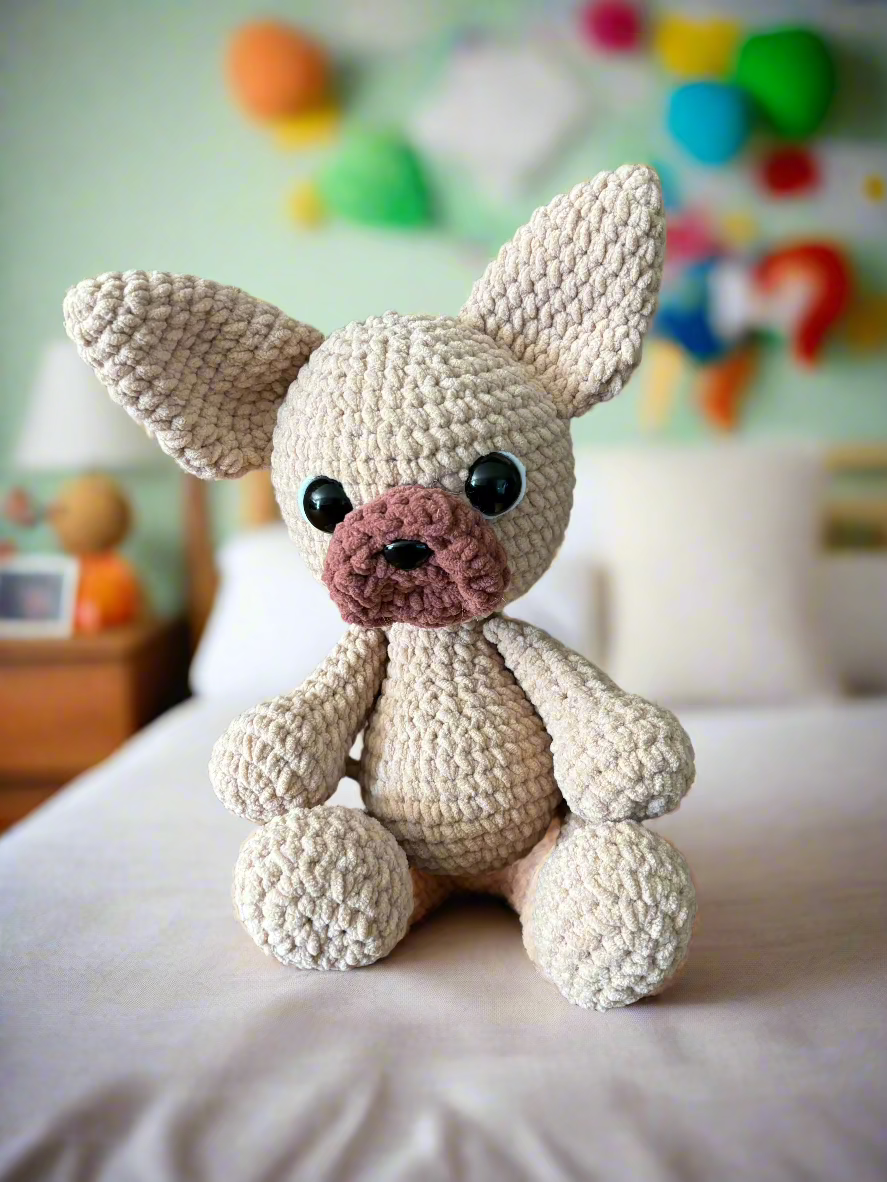 Crochet French Bulldog Puppy Plushie