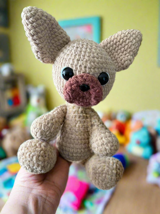 Crochet French Bulldog Puppy Plushie